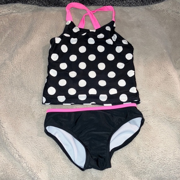 🎉4 for $20 Cat & Jack Polka Dot Tankini, Small (6/6X) - Picture 1 of 5